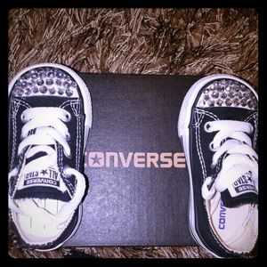 Bedazzled Toe Converse for Baby Girl.